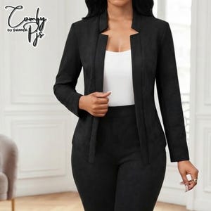 Long Sleeve Coat | Casual Blazer Jacket | Minimalist Outerwear | Chic Fashion Layering Piece