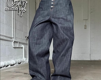 Baggy Denim Pants | Oversized Loose Y2K Trousers | Casual Wear | Retro Streetwear Clothing