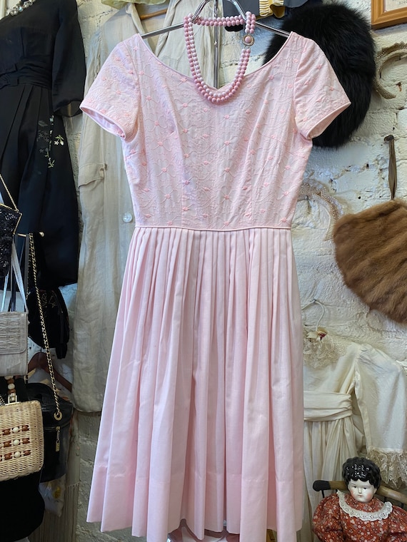 Pink fit & flare dress