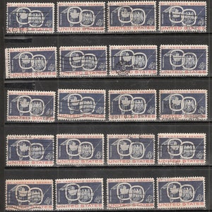 25 ST. LAWRENCE SEAWAY Used United States Stamps for Crafts &quot;Shows Canadian Maple Leaf & United States Eagle on front&quot;