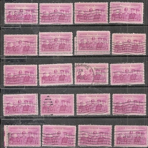 25 ARMED FORCES RESERVES Used United States Stamps for Crafts &quot;Uniformed Members of the 5 Services shown on the front.&quot;