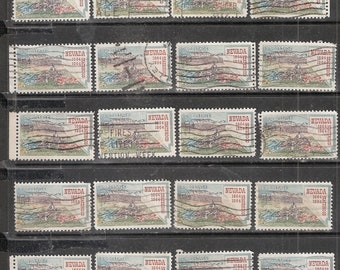 "25 NEVADA Statehood Verwendete US Briefmarken für Kunsthandwerk ""Zeigt Old Virginia City""