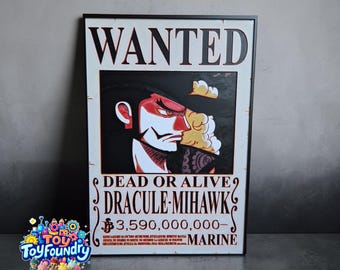 Op één stuk geïnspireerde Wanted-poster 3D-print Hueforge