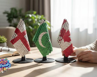 Wereldvlaggen in stofstijl – 3D-geprinte decoratieve vlagweergave | 139 landopties