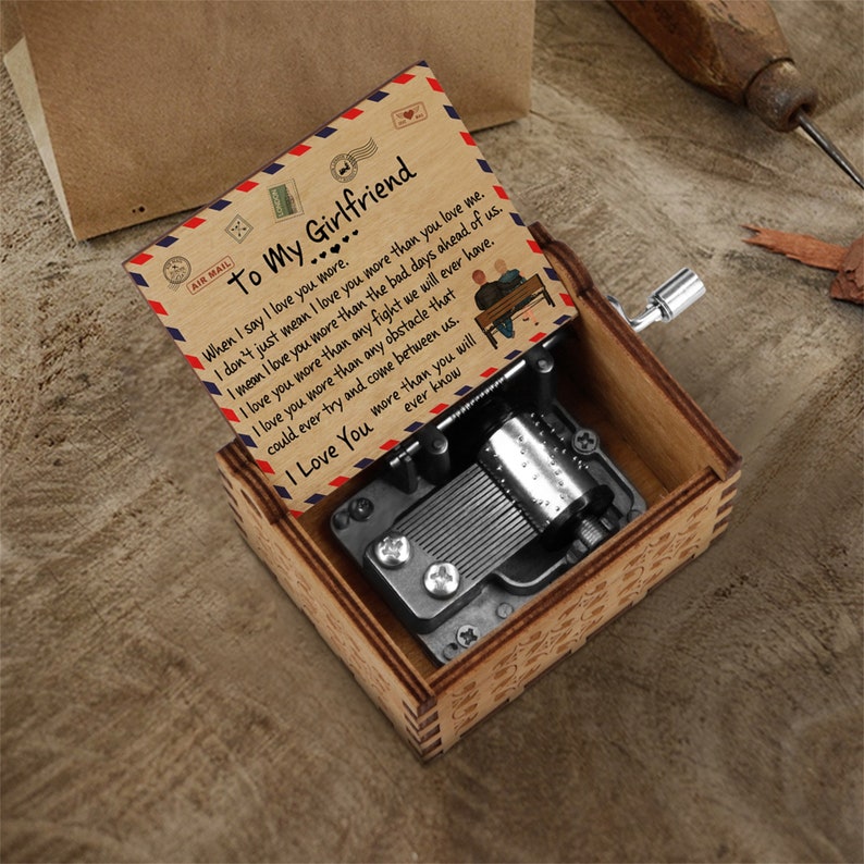 You Are My Sunshine Mini Music Box Add Text, Personalized Handmade Cus