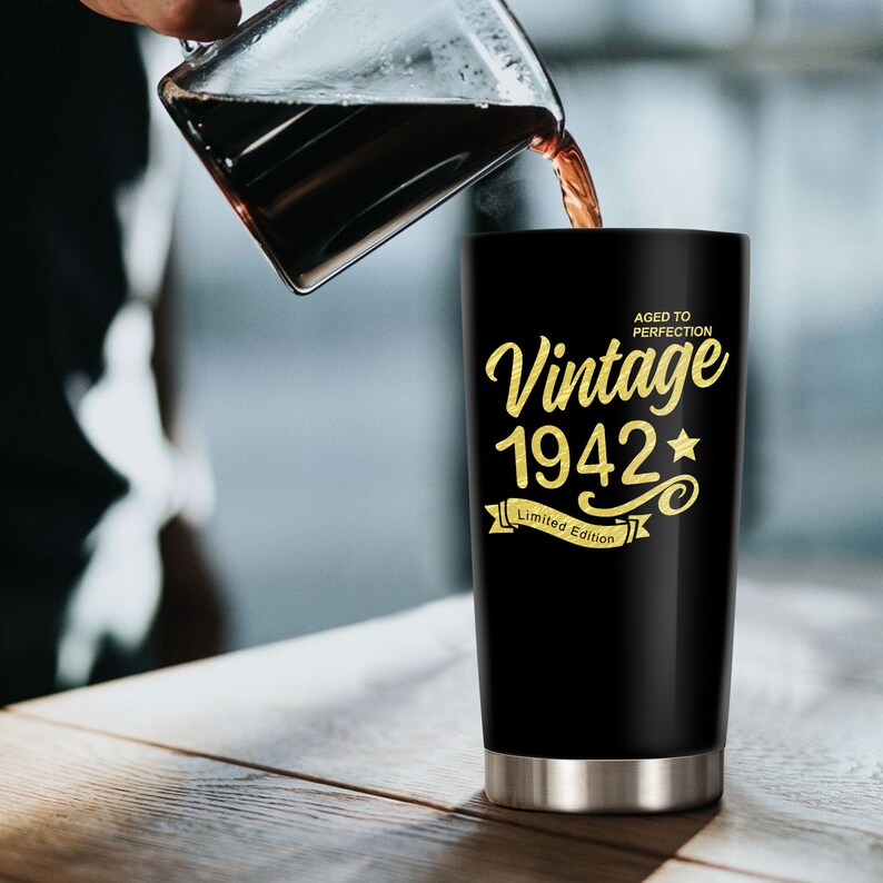 74 Year Old Birthday Gifts For Men 74th Birthday June 1951 Stainless Steel Insulated Tumbler