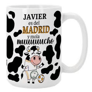 Personalized Real Madrid Mug | Gift for Real Madrid Fans | XL Mug with Name | Football Fanatic | Original Gift for Men or Women
