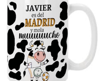 Personalized Real Madrid Mug | Gift for Real Madrid Fans | XL Mug with Name | Football Fanatic | Original Gift for Men or Women