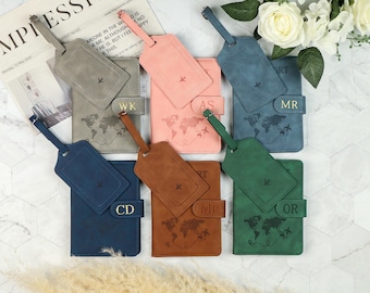 Personalized Passport Cover and Luggage Tag Set,Custom PU leather Passport Holder,Travel Accessories,Best Travel Gifts,Destination Weddings.
