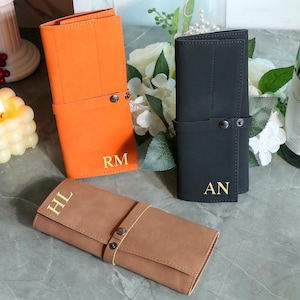 custom made Travel watch roll leather,Watch roll for 4 watches,Leather watch roll personalized, Leather watch roll case, Handmade watch case