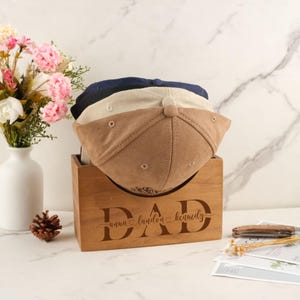 Custom Wood Hat Organizer, Christmas Gifts for Him, Personalized Hat Holder, Custom Cap Holder, Engraved Wooden Hat Organizer