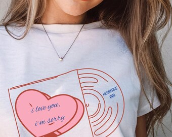 i love you, im sorry tee y2k baby tee Shirt for girl trendy crop tops 90s style y2k baby tee woman aesthetics shirt love meme baby tee shirt