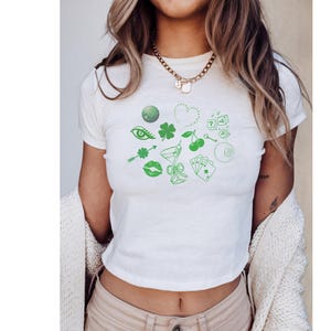 decoration y2k baby tee Shirts for girl trendy crop tops 90s style y2k baby tee woman aesthetics shirt funny meme shirt baby tee lucky girl
