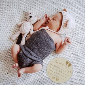Houten set mijlpaalschijven, bord Hallo wereld, bord geboortekaartje, We krijgen een baby, maandelijkse mijlpaalkaarten, bord ziekenhuisbaby, hout