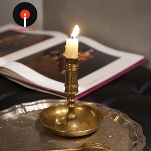 Vintage Brass Candlestick Holder Set, Curated Brass Candle Holders, Antique Style Taper Candle Stands, Old World Home Decor image 20