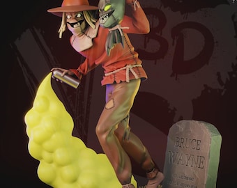 Muzip Nightmare Scare Figurine | Hand Painted Villain Model with Graveyard Base