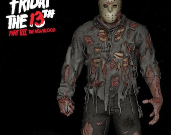El degollador de Crystal Lake Escultura de Jason / Obra maestra salpicada de sangre Leyenda del terror