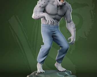 Classic Crocodile Villain Figure | High-Detail 90s Cartoon Swamp Brute Collector Statue