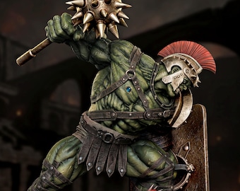 Gladiator Hulk-standbeeld | Handgeschilderd kunstharskunstwerk Planet Hulk