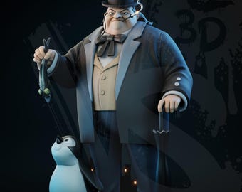 Figura de la serie animada El Pingüino / Escultura de Batman el Villano