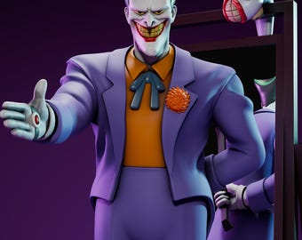 Figura del Joker pintada a mano / Diorama de la serie animada de Batman