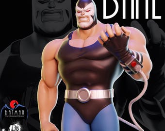 Figura de la serie animada Bane / Escultura de Batman el villano pintada a mano