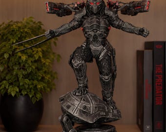 Handmade Predator Killer Armor Figure - Hand Painted Resin Statue - Collectible Mech Sci-Fi Warrior Figurine - Custom Armor Suit Model