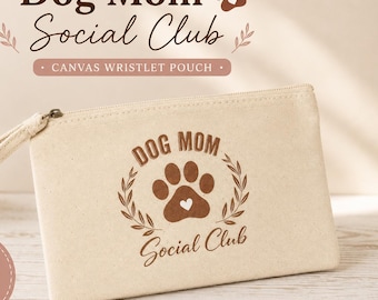 Estuche de lona con cremallera del Club Social de Mamás Perras