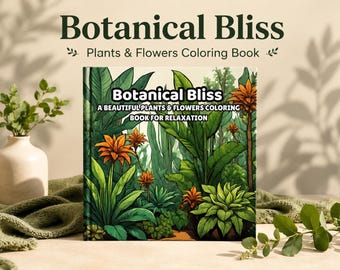 Botanical Coloring Book Easy Plant and Flower Designs for Adults and Teens