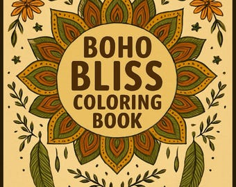 Boho-Malbuch: Handgezeichnete Boho-Motive zur Entspannung und zum Stressabbau