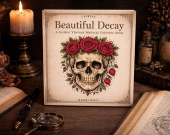 Gothic Anatomy Coloring Book | Dark Academia Skulls, Vintage Medical