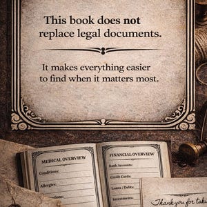 Emergency Legacy Planner | End of Life Organizer, Password Keeper image 5