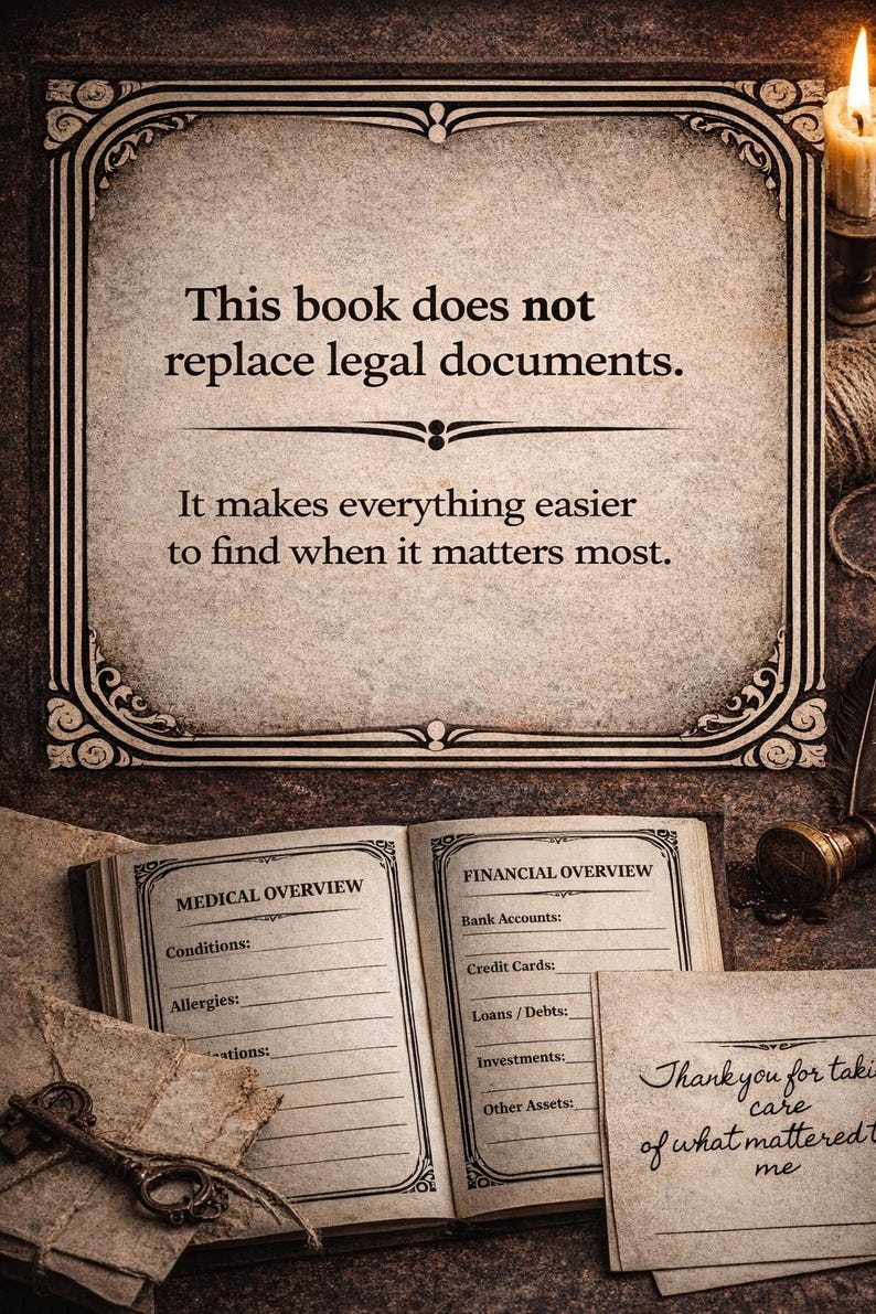 Emergency Legacy Planner | End of Life Organizer, Password Keeper image 5