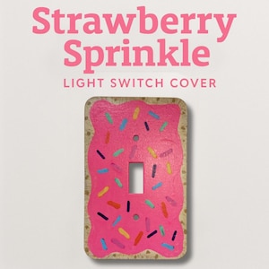 Pink Sprinkle Pop-Tart Light Switch Cover: Hand-Painted Outlet Plate