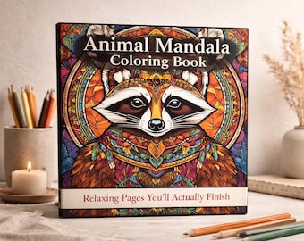 Malbuch mit Tiermandalas
