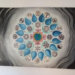 mandala d'acqua, stampa numerata e firmata