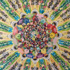 mandala di loto, stampa numerata e firmata