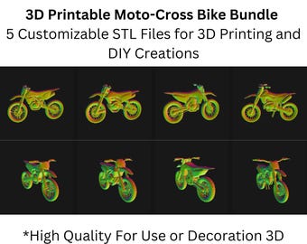 Model Moto-Cross Bike, Off-Road Bike, Trail Bike, STL Files – 3D Printable Designs – Instant Download