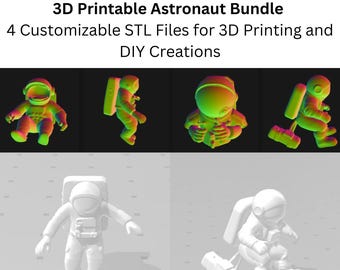 3D Printable Astronaut Bundle – STL Files for Instant Download
