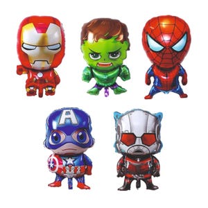 Marvel Avengers Foil balloons - Spiderman Ironman Batman Hulk Balloons - Superhero's Birthday party decorations