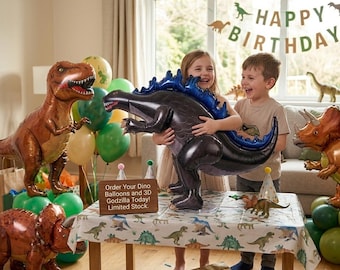 3D Godzilla Self Standing Balloons - Dinosaur Gifts, balloons - Children birthday party Decorations