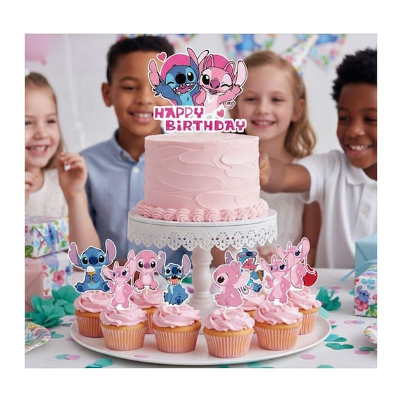 Xingsky Lot 12 Figurines Lilo Et Stitch – Décorations De Gâteau Pour Anniversaire Enfants (PVC)