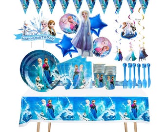 frozen party tableware decorations frozen plates table cloth cups napkins frozen birthday supply