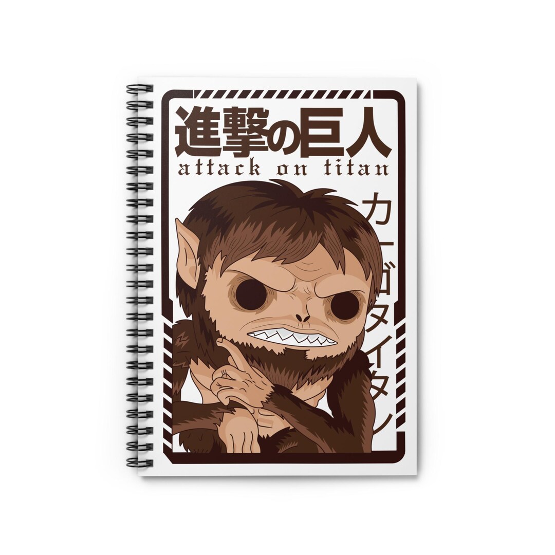 Attack on Titan Spiral Notebook - Ruled Line, Anime Notebook, Geeky ...