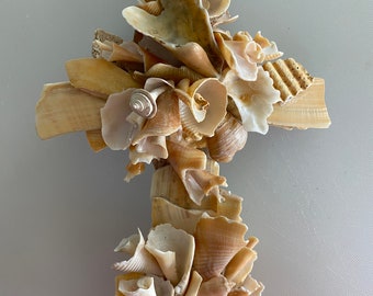 Christian Cross / Unique Seashell Cross / One of a kind Cross / Free Shipping