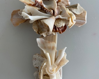 Seashell Cross / Cross / Christian Cross / One of a Kind Cross / Free Shipping