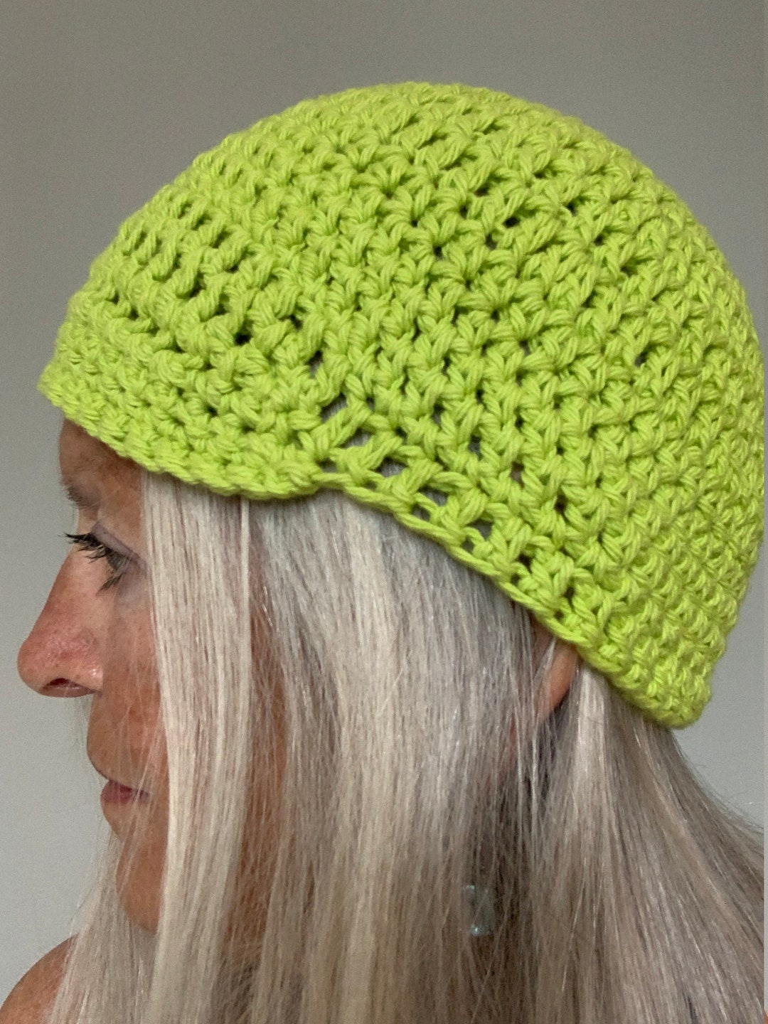 Green Newsboy Hat / All Cotton Summer Hat / Free Shipping Etsy