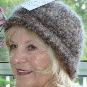 Original crochet winter hat / One of a kind, unique brown hat / image 8