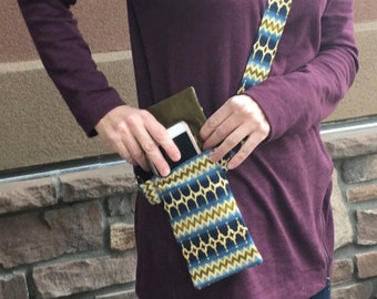 Small Crossbody Purse / Unique iPhone Pouch / Free Shipping