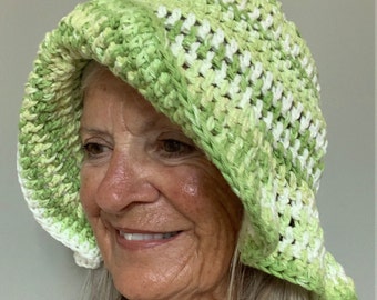 Summer Sun Hat / One of a Kind Hat / Unique Crochet Hat